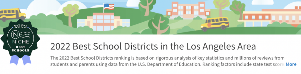 2022 best school districts in the Los Angeles area