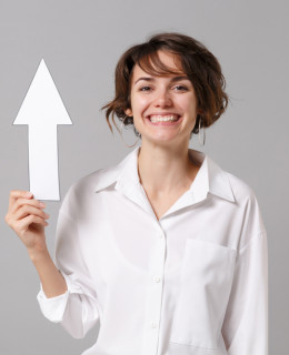 Cheerful,Funny,Young,Business,Woman,In,White,Shirt,Posing,Isolated