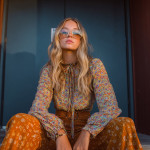 How to style boho blouses with flared trousers