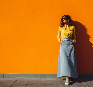 8 Ways To Style A Denim Maxi Skirt For A Smart-Casual Day At Work