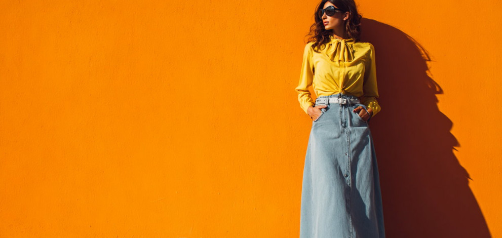 8 Ways To Style A Denim Maxi Skirt For A Smart-Casual Day At Work
