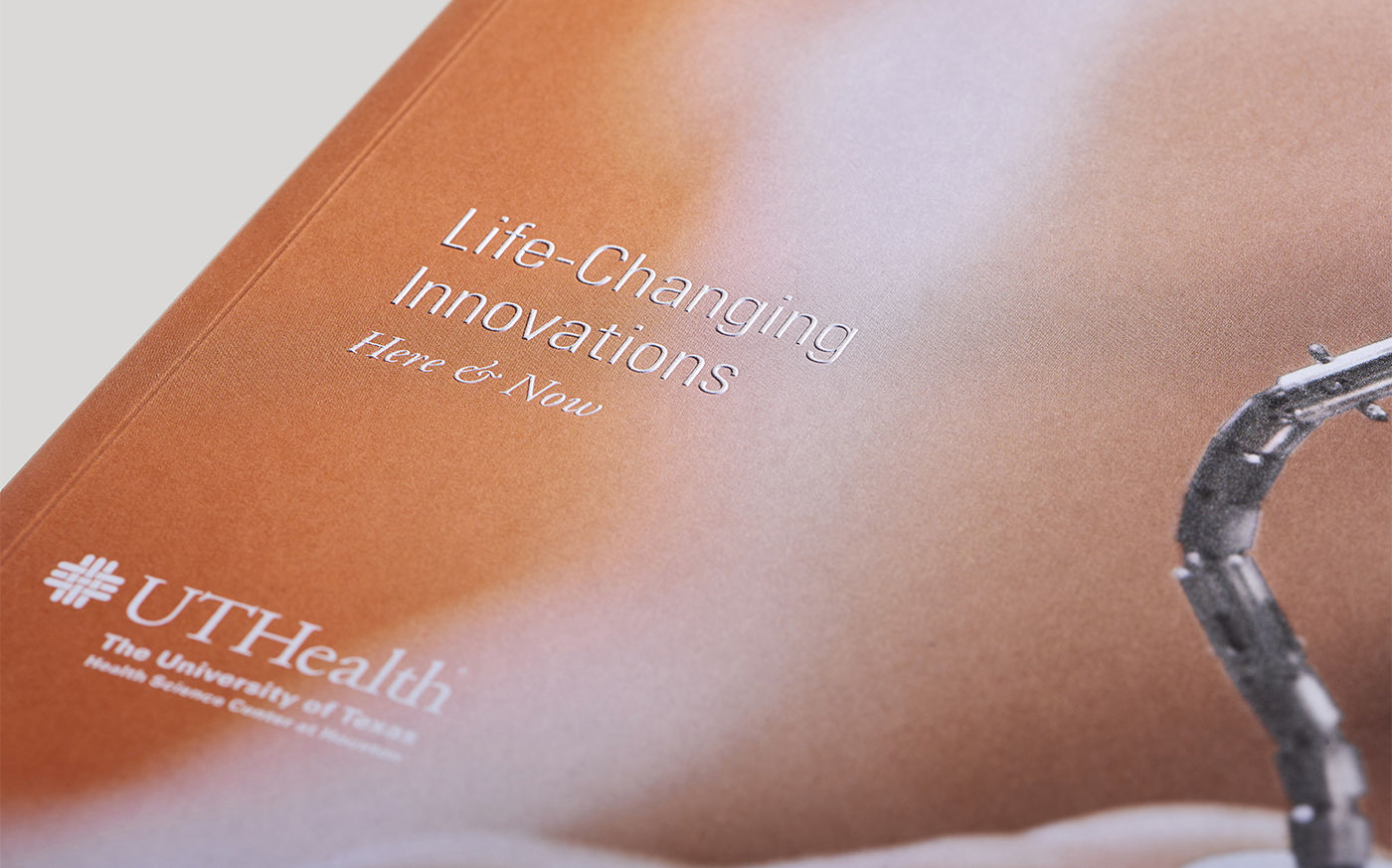 Cover detail
Registered emboss + silver touch plate