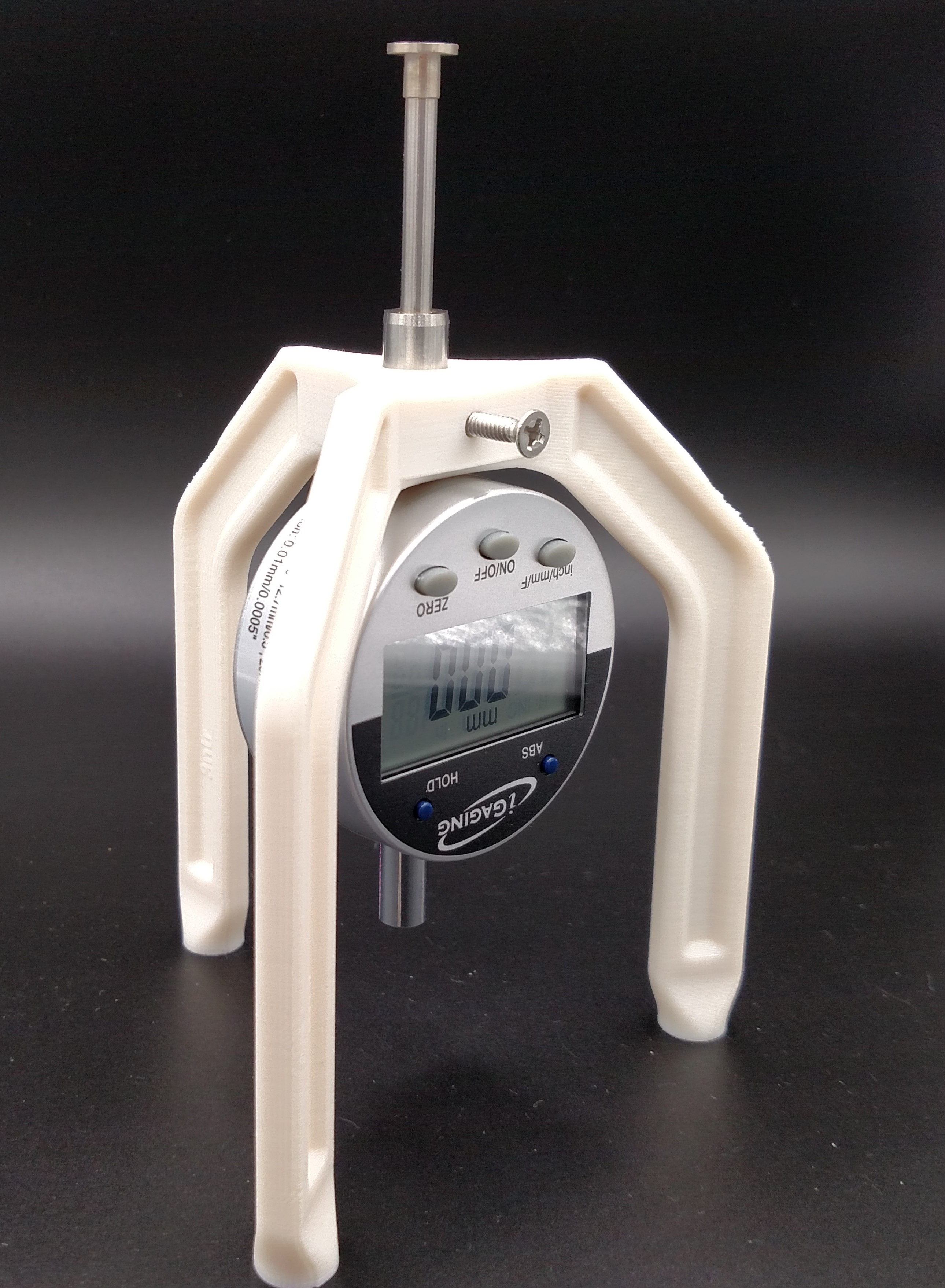Dial Indicator Holder Calibrating machines gives little room for error. To properly calibrate our machines to tolerance, we created this dial holder to help ensure precise calibration.