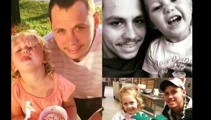 A collage of three photos featuring a smiling young man and a young girl spending time together.