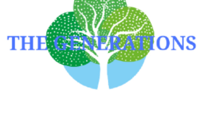 Stylized green tree logo with a light blue base and blue text reading "THE GENERATIONS".