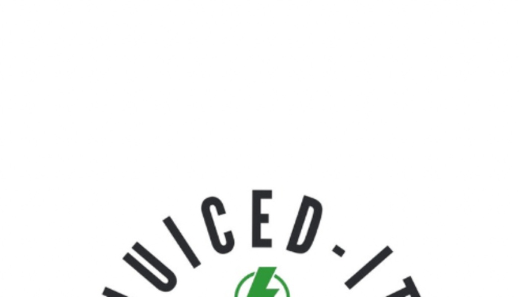 Logo with the words JUICED-IT curving above a green lightning bolt icon on a white background.
