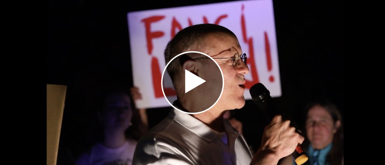 Steve Kirsch Fauci Protest San Mateo 2023