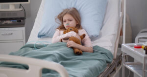 hospital young patient girl