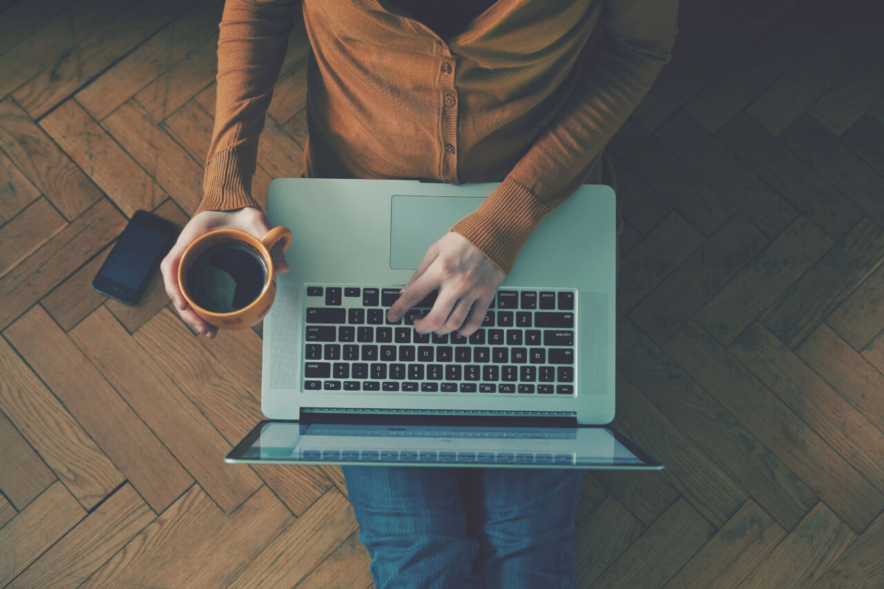 coffee and laptop