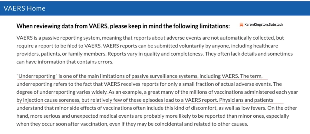Karen Kingston VAERS data 4