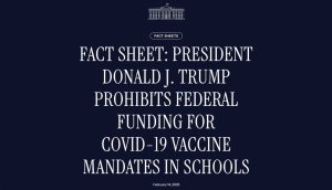 White House Executiver Order COVID Vaccine Mandate Shots Federal Funds Freeze