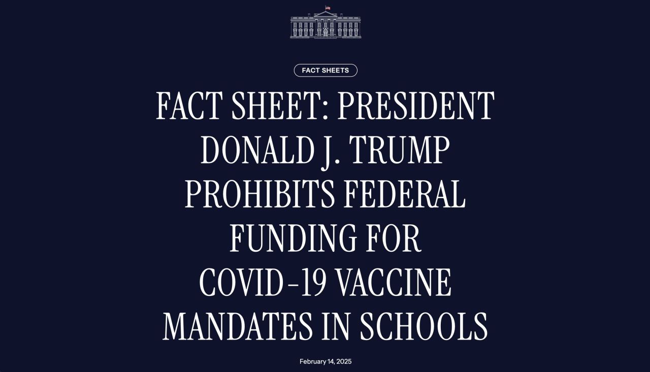 White House Executiver Order COVID Vaccine Mandate Shots Federal Funds Freeze