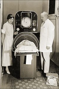Shutterstock Vintage photo of a Man In Iron Lung