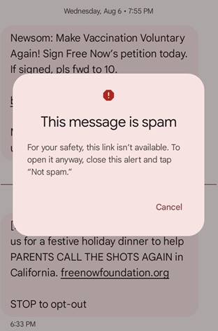 Spam Screenshot Censorship