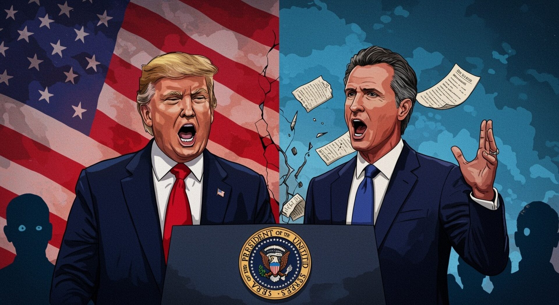 Newsom vs Trump