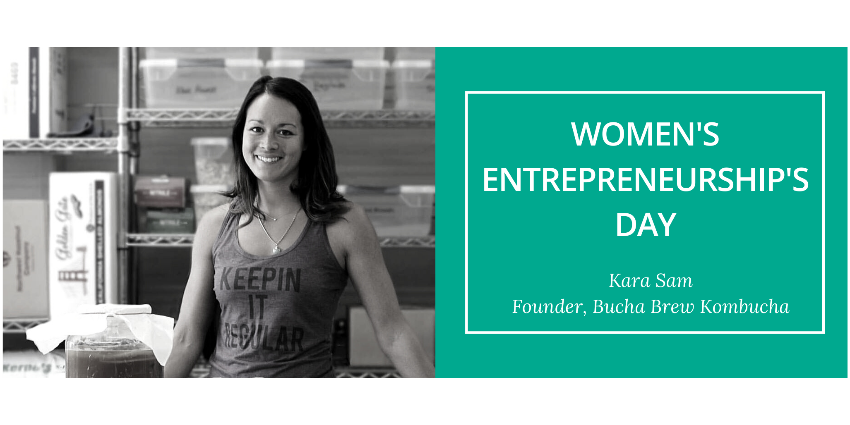 Kara Sam of Bucha Brew, Canada's fastest growing Kombucha brand, is interviewed for FrontFundr on women's entrepreneurship day