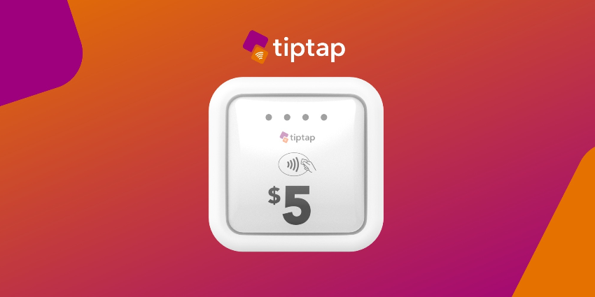 tiptap device on colourful background
