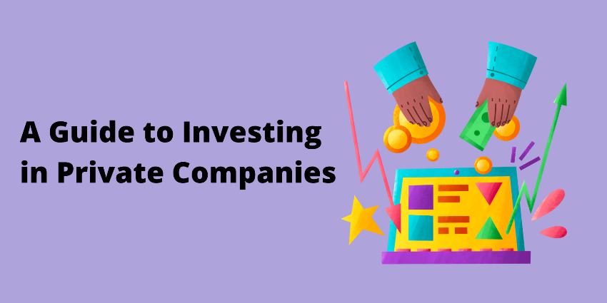 Graphic of someone investing online to represent investing in private companies