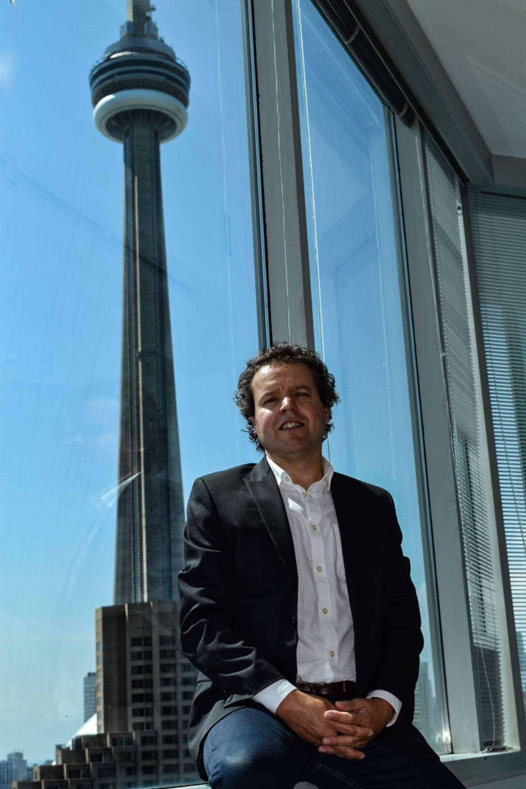 Peter-Paul Van Hoeken in Toronto with CN tower