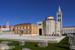 Zadar: a fórum a Szent Donát-kápolnával