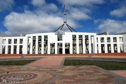 a Parlament épülete Ausztrália fővárosában, Canberrában