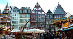 karácsonyi vásár Frankfurt főterén