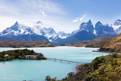 panoráma a Torres del Paine Nemzeti Parkban