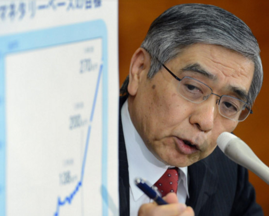 Kuroda sagte, dass die japanische Zentralbank den Banken mit negativen Quoten ggf. einen Kredit gewährt