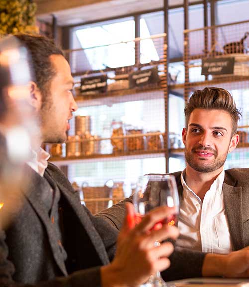 Enjoy a glass of wine at one of the restaurants in Miami