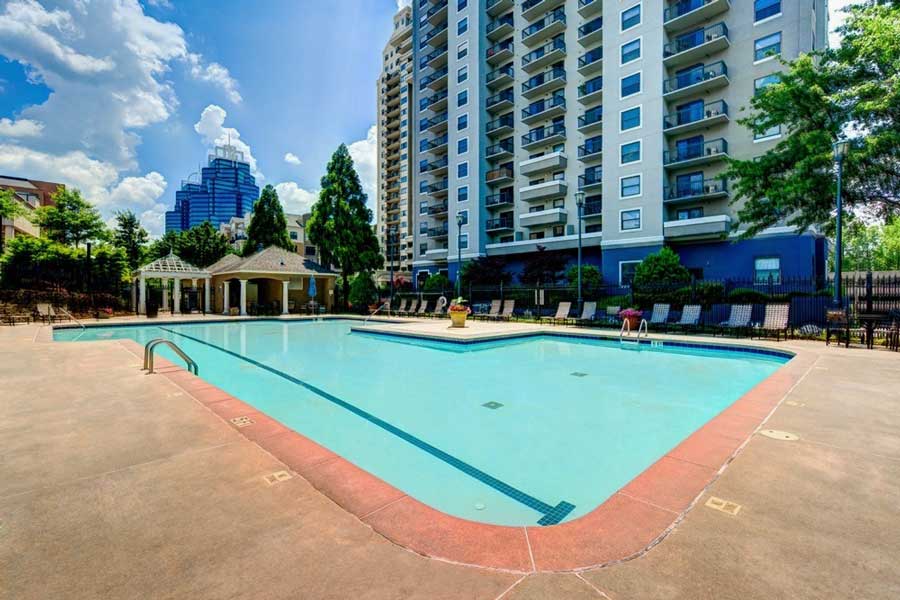 The swimming pool at The Eva