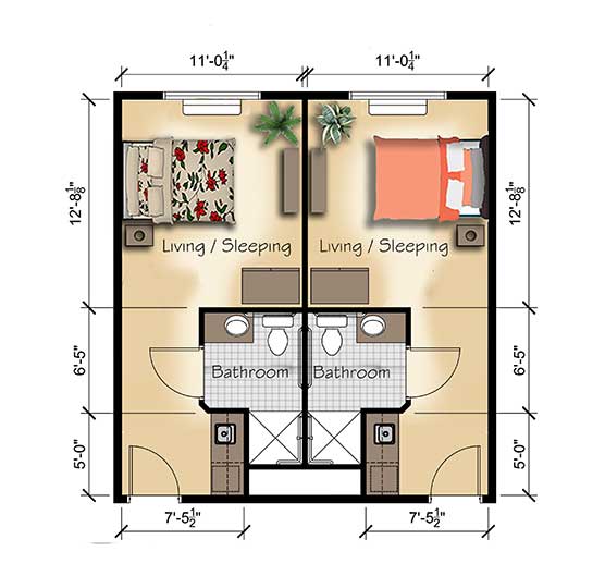 Semi-Private room at Magnolia Place Alzheimer's Special Care Center