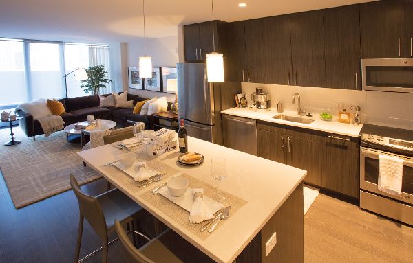 Contemporary Chef's Kitchen The Benjamin Seaport Residences