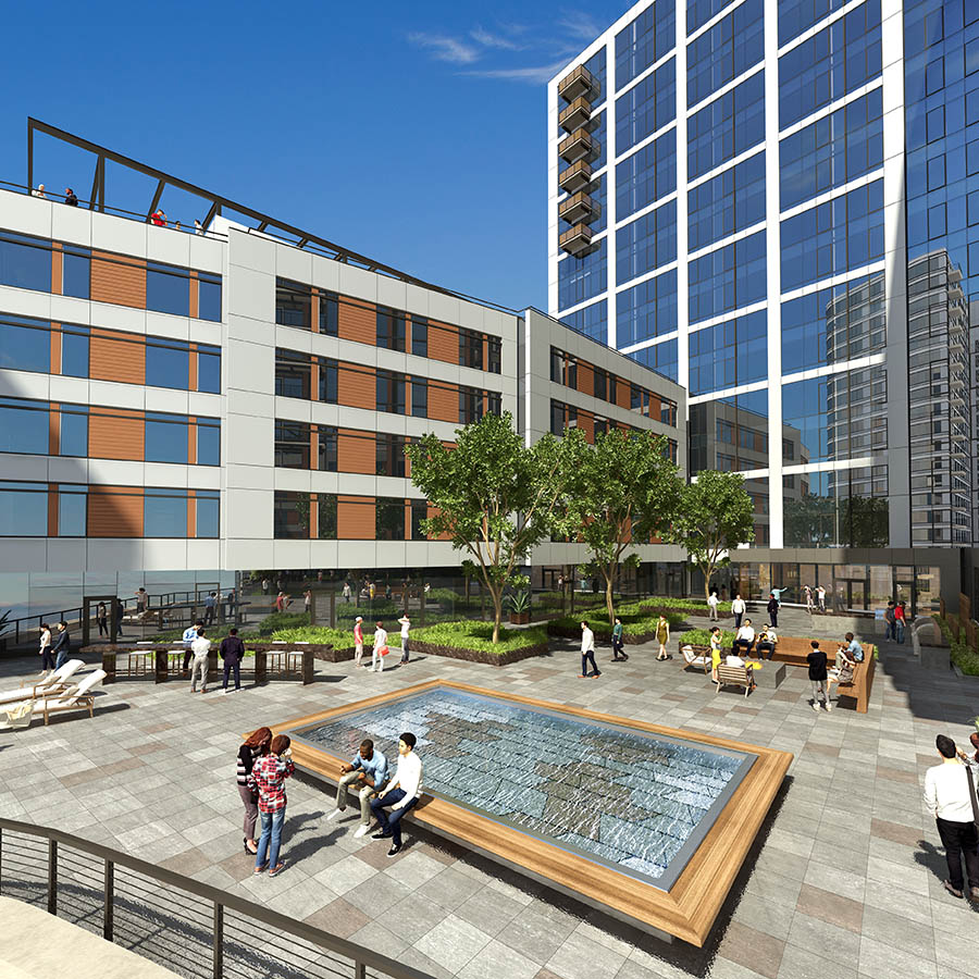 VIA Seaport Residences terrace for fun and sun