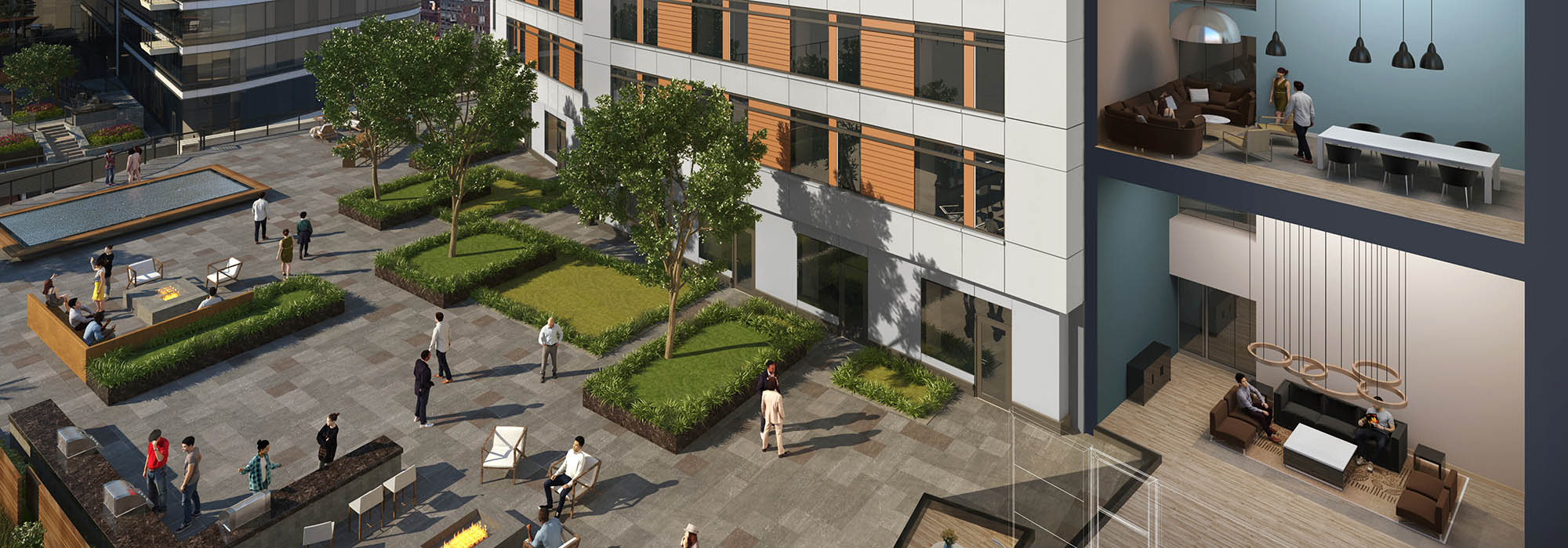Community features at VIA Seaport Residences