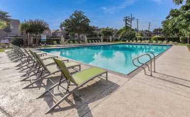 Swimming pool at our apartments in Houston