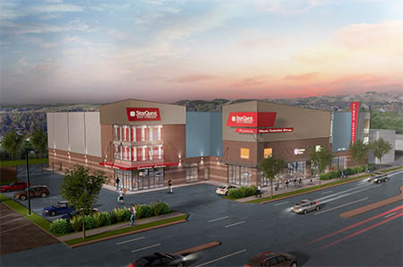 Self storage building exterior in Lakewood