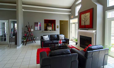 Floor-to-ceiling windows at luxury apartments in Knoxville, Tennessee