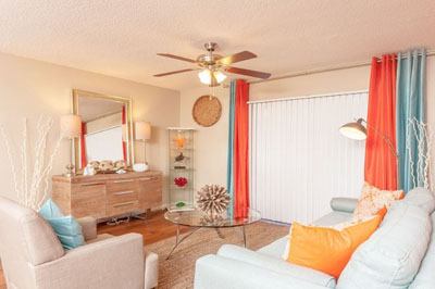 living area at our wonderful apartment community here in Miami, FL
