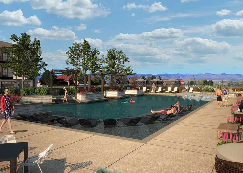 The exciting pool will be a perfect hang out during the hot Colorado summers.