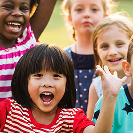 Resident children playing at 4000 Hulen Urban Apartment Homes
