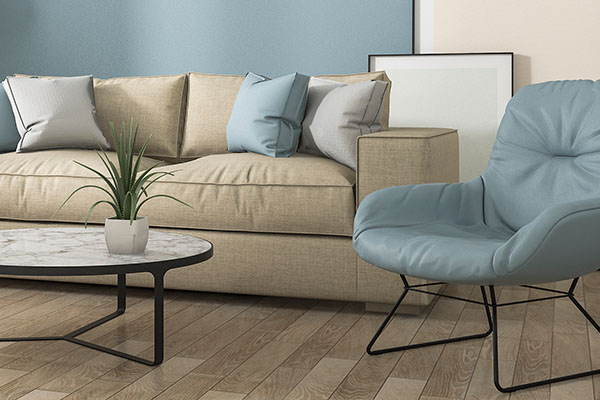 Luxurious furnishings in model apartment home at 4000 Hulen Urban Apartment Homes in Fort Worth