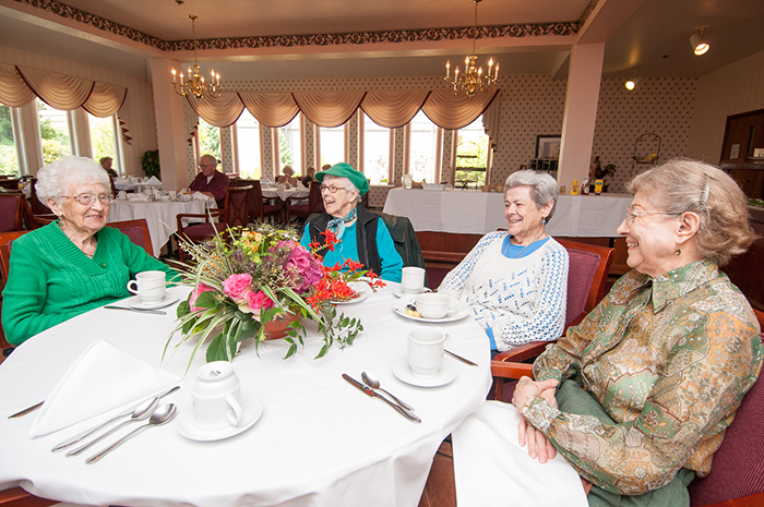 Group meals at Baycrest Village in North Bend, OR