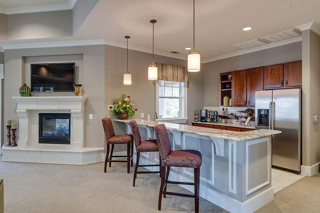 Clubhouse bar at Legacy at Wakefield in Raleigh