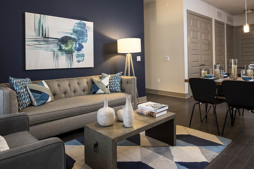 Beautiful living room at Anthem Cityline in Richardson