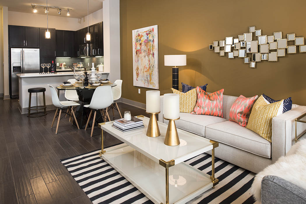 Modern living room at Anthem Cityline