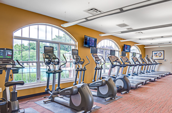 Fitness center at Pleasant View Gardens