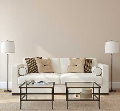 Cozy modern living room at League City.