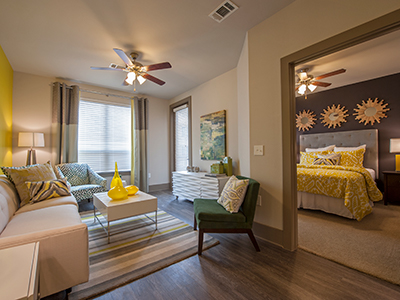 Open floor plans at the apartments for rent in Houston