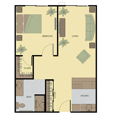 Deluxe one bedroom at Royal Columbian Retirement Inn