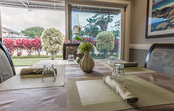 Dining at Regency at Puakea in Lihue, Hawaii, is a pleasure.